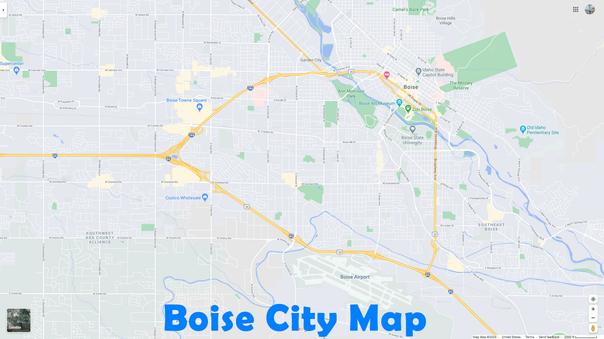 Boise City map